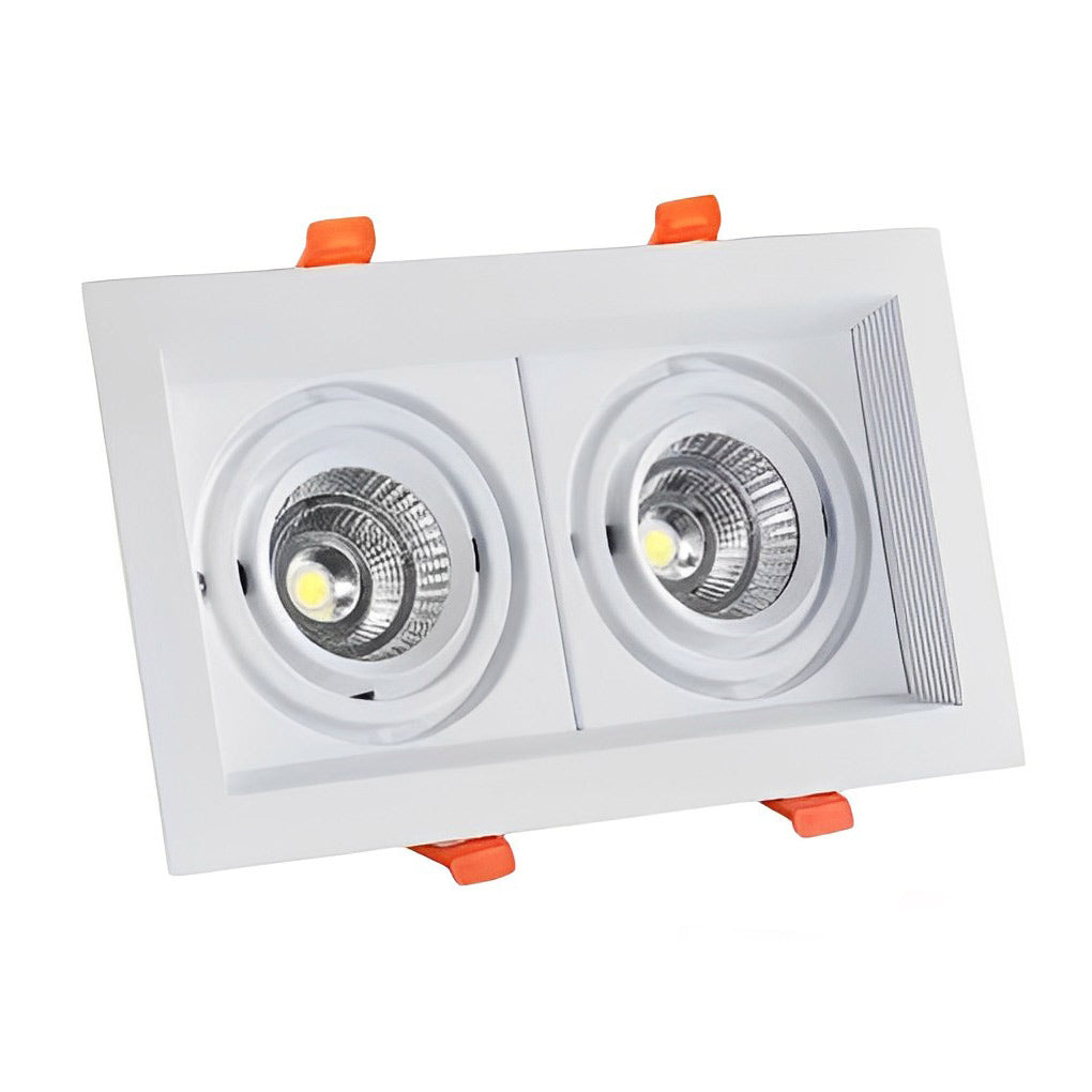 Ceiling Twin Light Adjustable Recessed Spotlight – Modern Rectangular Design
