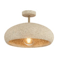 White Wabi-Sabi Semi Flush Ceiling Light - Ambient Lamp for Elegant Spaces