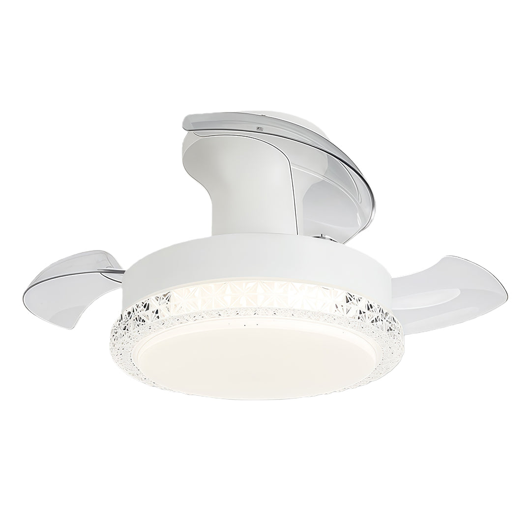 3-Blade Flush Mount Ceiling Fan with Light - Quiet Modern Lamp