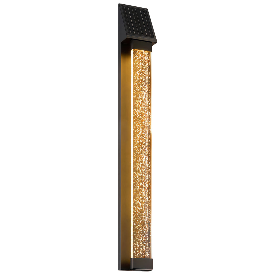 Black Waterproof Solar Outdoor Sconce Light – Energy Efficient Garden Fixture