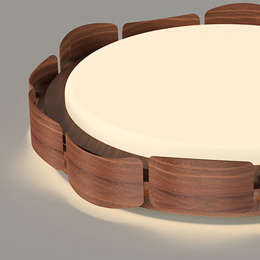 Wooden Ceiling Lights Full Spectrum Flush Mount for Eye Care