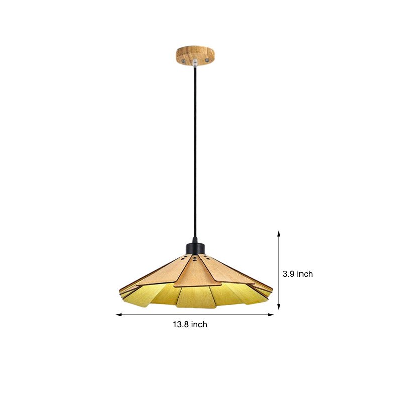 Wabi-Sabi Nordic Wood Chandelier Dining Room Light Fixture