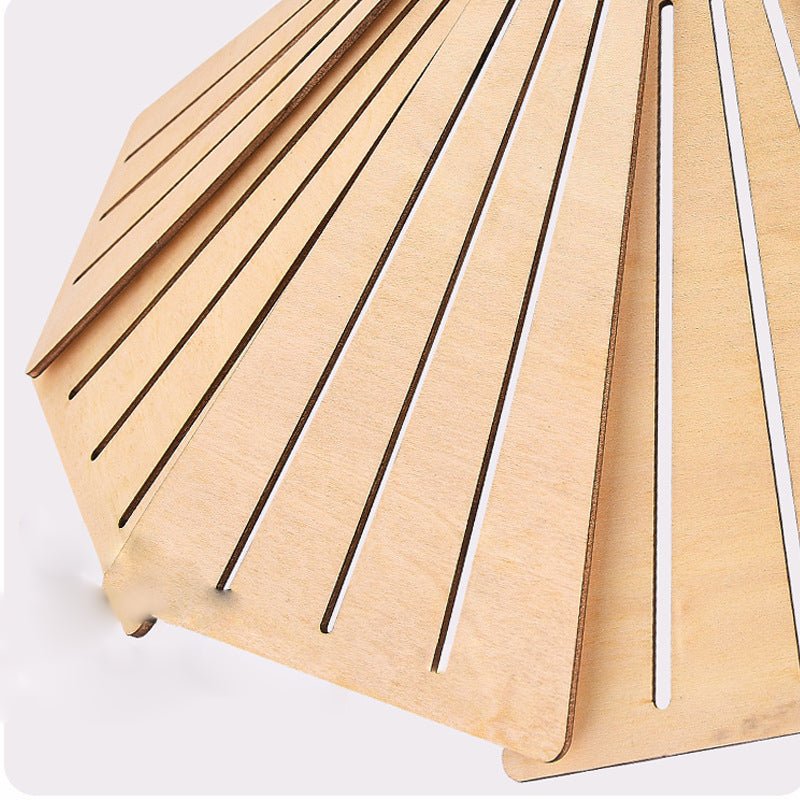 Wabi-Sabi Nordic Wood Chandelier Dining Room Light Fixture