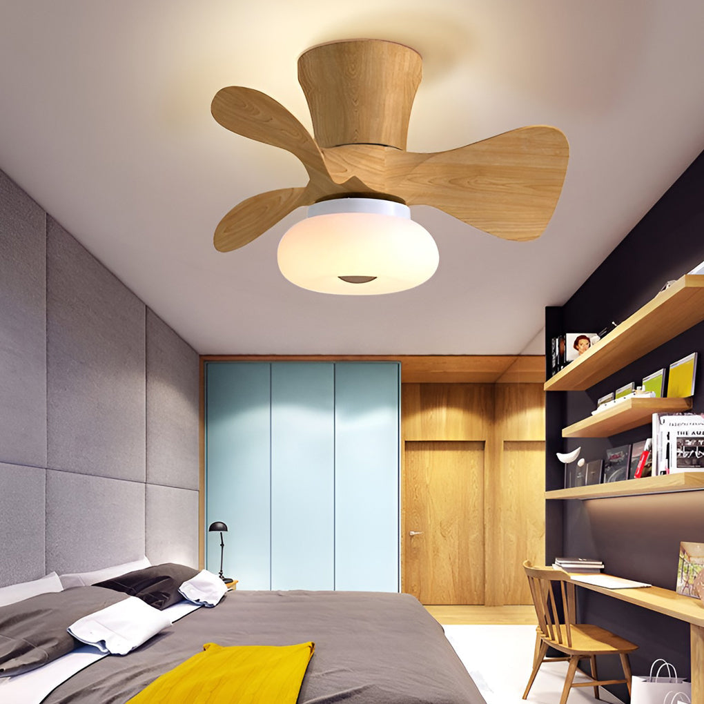 Macaron Ceiling Fan with LED Light - Modern Home Decor, Stylish Ceiling Fan, Energy-Efficient Lighting, Ceiling Fan for Living Room