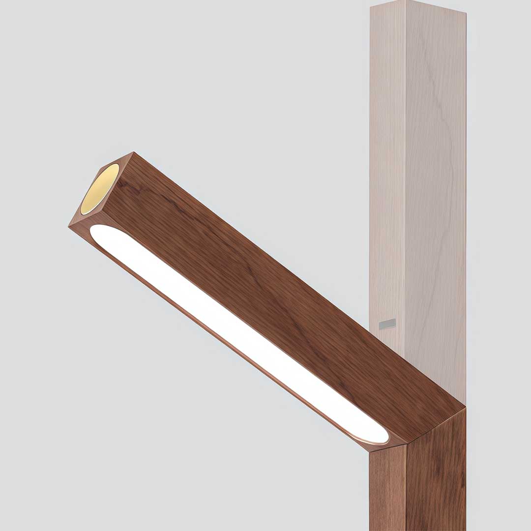 Nordic LED Desk Light - Dual Magnetic Touch Control Wooden Lamp