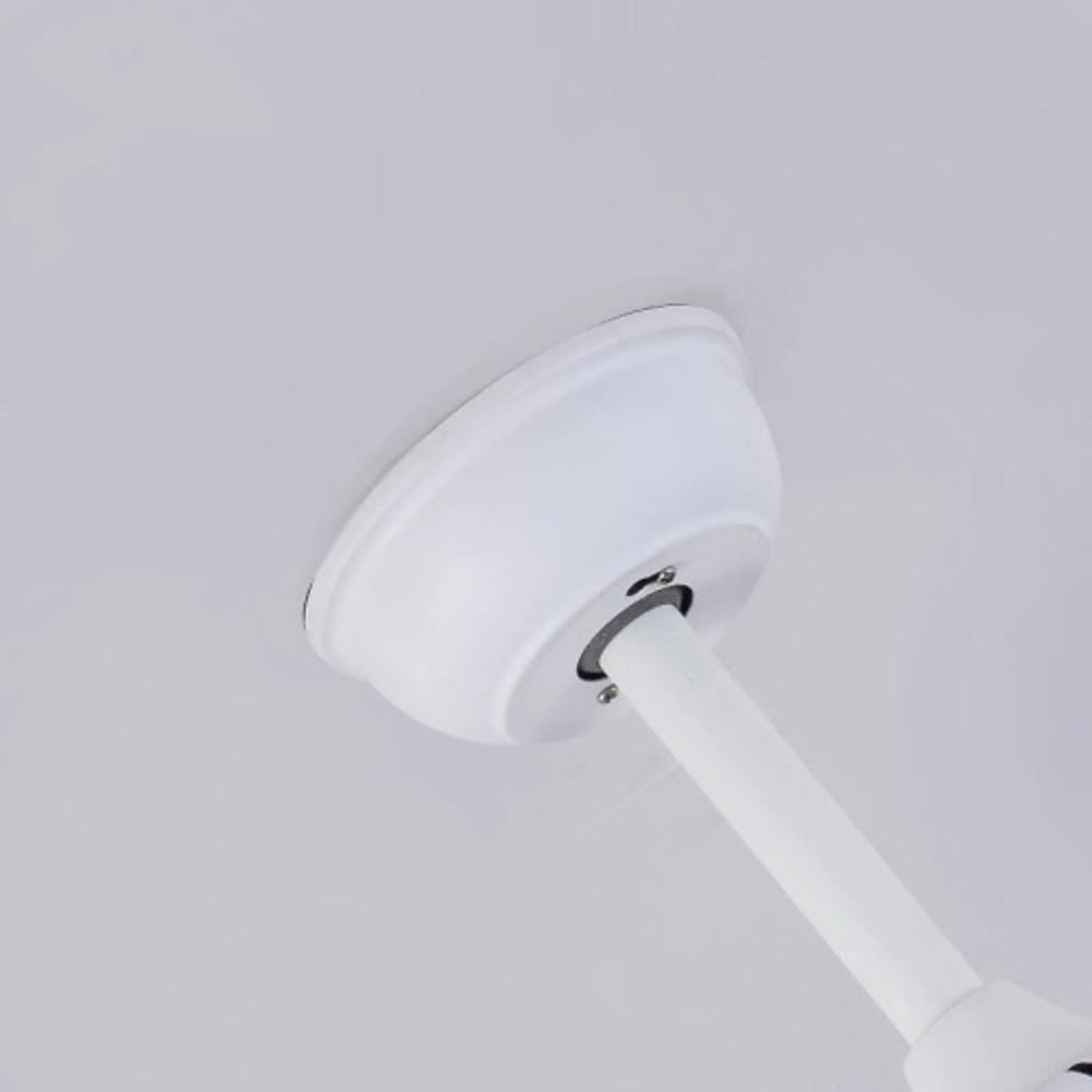 15/19 23-In LED Retractable Ceiling Fan with Light - 4 Blades, White Design