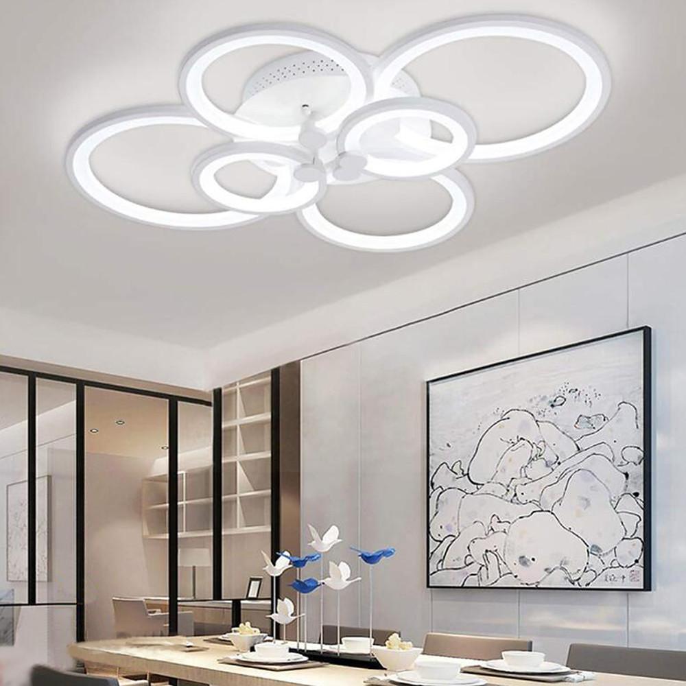 Multi Circles Dimmable LED Ceiling Light Flush Mount Modern Lighting