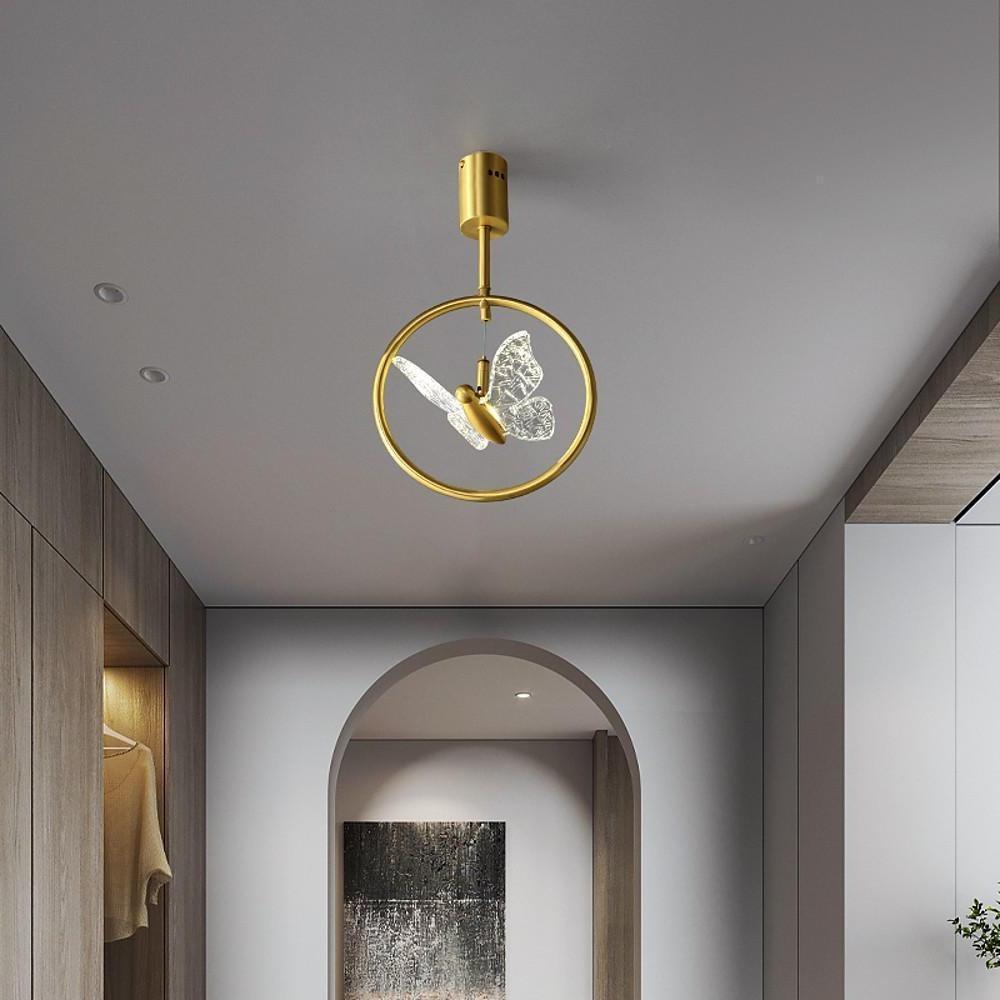 Butterfly Ring LED Nordic Ceiling Light - Semi Flush Mount with Acrylic Shade