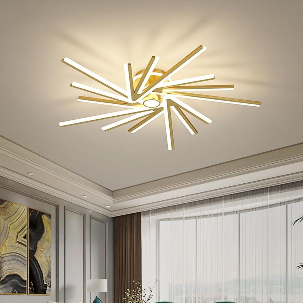 Abstract Tube Flower Shaped LED Ceiling Light - Nordic Flush Mount Lighting