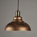 Semi Globe Metal LED Pendant Light - Vintage Style Hanging Lamp for Home Office