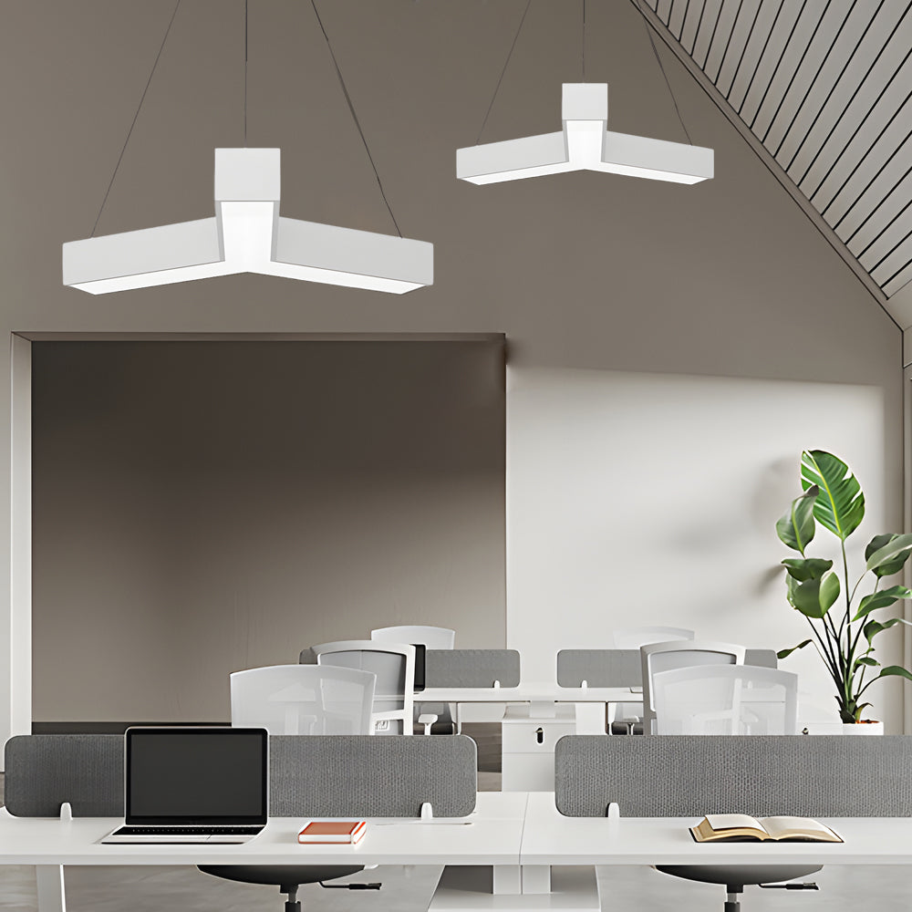 Y Shape Linear Geometric Ceiling Light - Modern Industrial Lighting Fixture for Home and Office