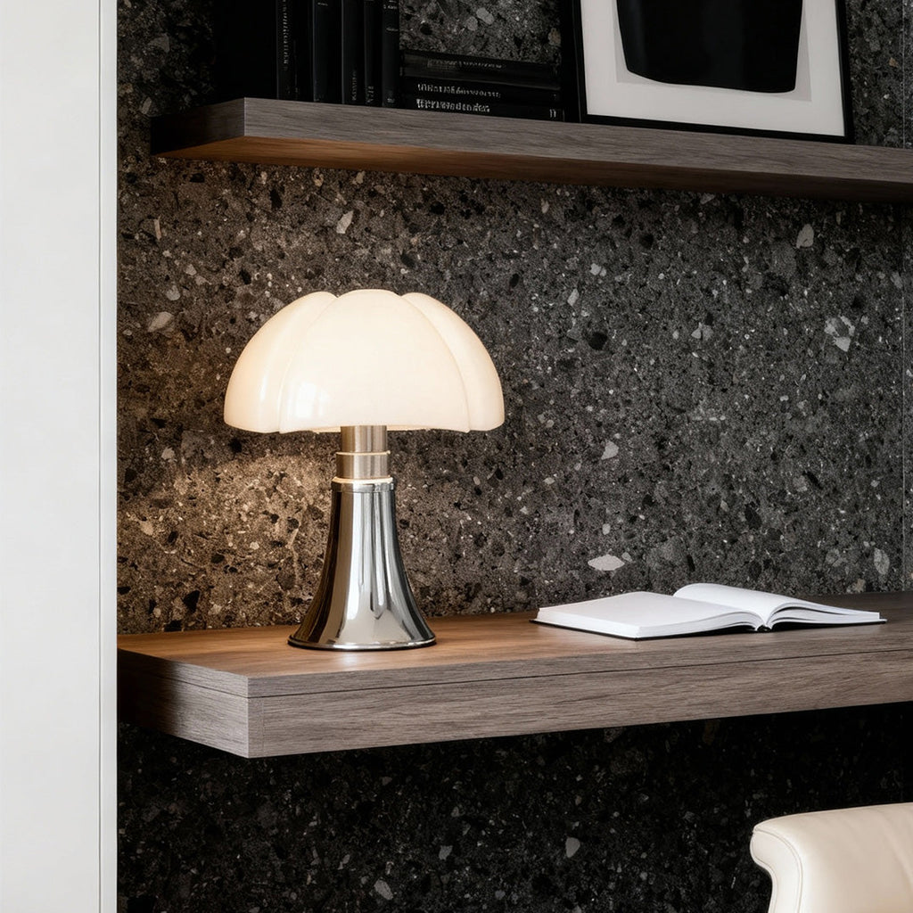 Bauhaus Style Iron Table Lamp - Italian Design Touch for Modern Interiors

This sleek Bauhaus-inspired table lamp showcases a fusion of functional design and Italian elegance. Crafted from durable iron, it features clean lines and a minimalist silhouette,