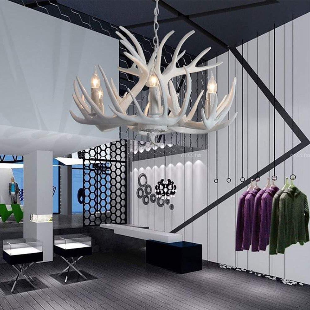 Vintage Antler Chandelier - 4/6/8 Candle Light Options