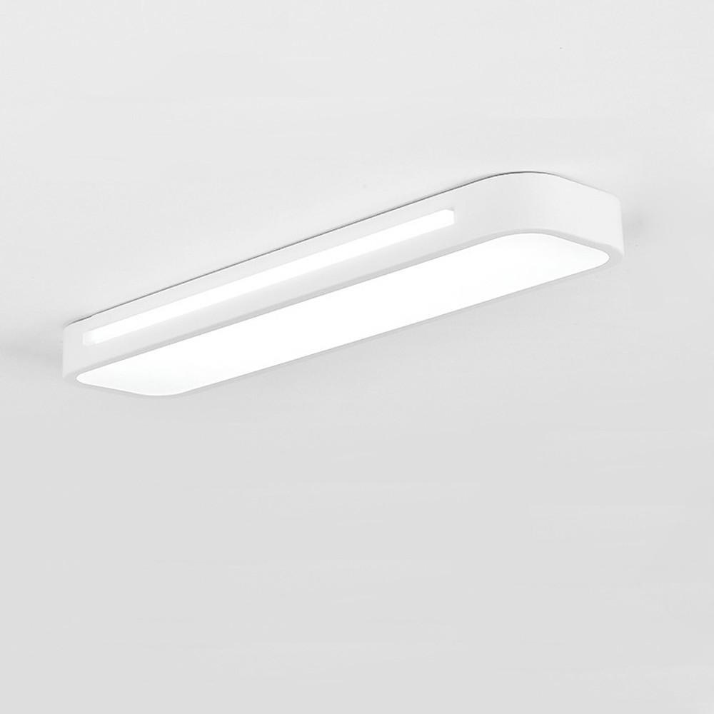 19-Inch LED Flush Mount Oval Ceiling Light - Minimalist Rectangular Design