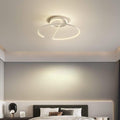 Semi Circle Modern LED Ceiling Light - Dimmable Streamlined Metal Fixture