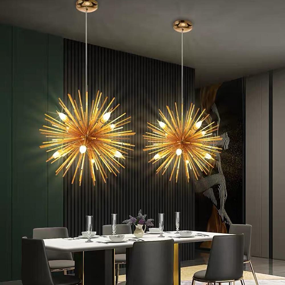 Unique LED Globe Pendant Light - Electroplated Metal Modern Design