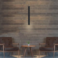 Thin Stick Black Pendant Light with Integrated LED Downlight
