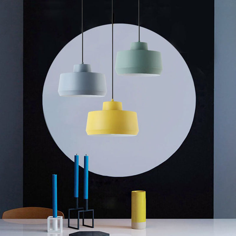 Macaron Candy Jar Pendant Light - 1-Light Aluminum Fixture for Home Decor, Kitchen, and Dining Modern Illumination