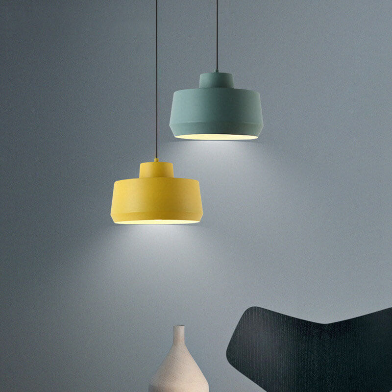Macaron Candy Jar Pendant Light - 1-Light Aluminum Fixture for Home Decor, Kitchen, and Dining Modern Illumination