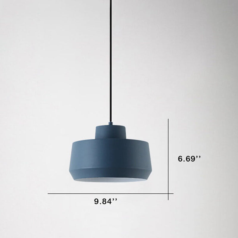 Macaron Candy Jar Pendant Light - 1-Light Aluminum Fixture for Home Decor, Kitchen, and Dining Modern Illumination