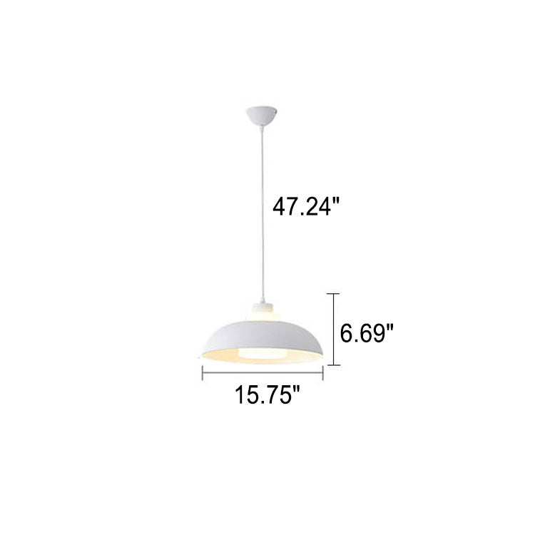 Modern Macaron Acrylic Aluminum Pendant Light - 1-Light Fixture