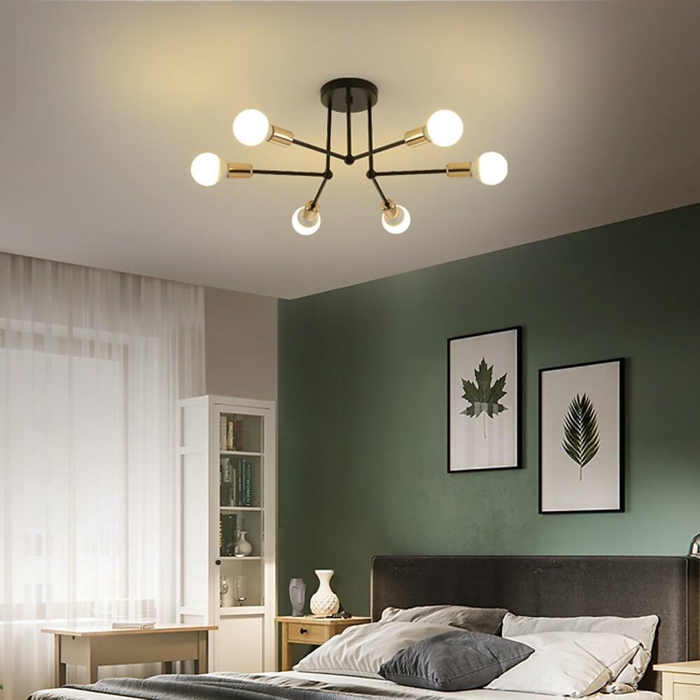 6-Light LED Flush Mount Ceiling Light Fixture Modern Design