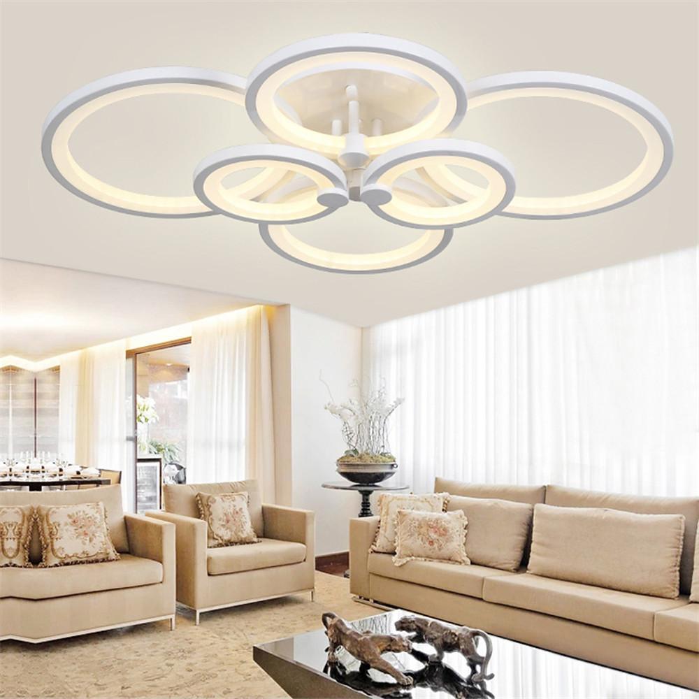 Multi Circles Dimmable LED Ceiling Light Flush Mount Modern Lighting